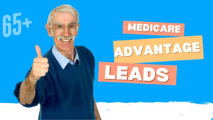 Happy senior man discussing Medicare plans