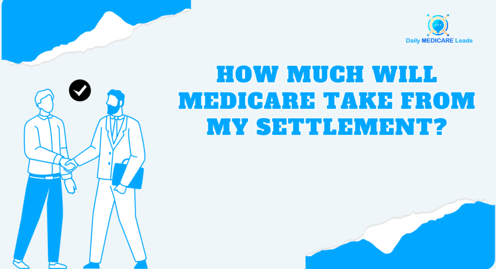 Elderly person reviewing legal documents about a Medicare settlement with a lawyer.