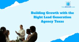 Two insurance agents in Texas discussing client leads on a laptop, representing effective lead generation strategies.